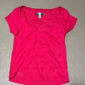 Women's Pink Scoop Neck Top